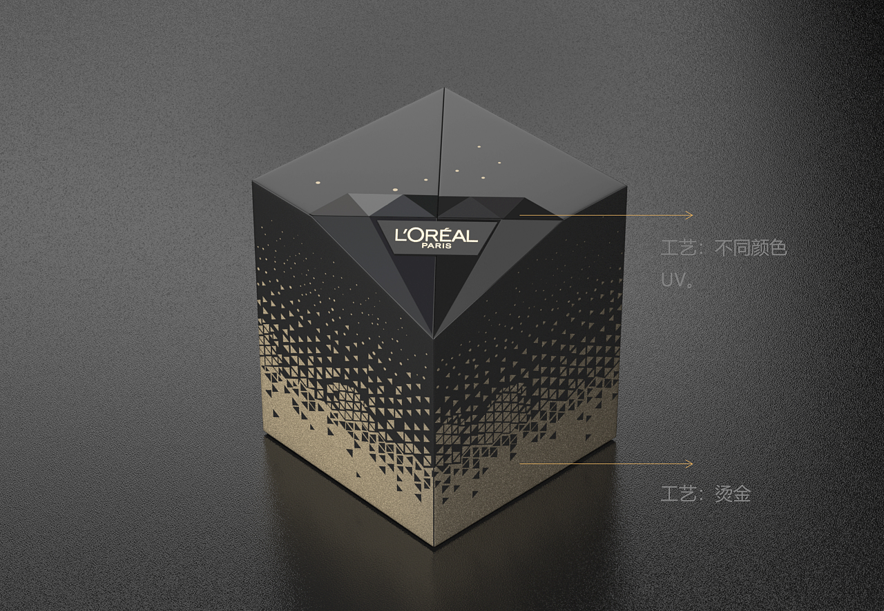 欧莱雅黑钻松露礼盒包装设计 柏星龙匠心演绎奢华美学